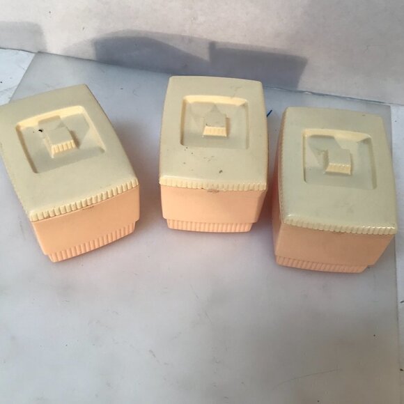 Clarolyte Vintage Bathroom Decor 1960 Lotion Swabs Containers VTG Shabby Chic - Picture 14 of 14